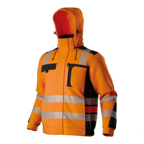 HI-VIS kaksi-tonnia Stretchy Insulated pehmeä läpi huppujakkio
