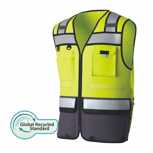 HI-VIS Kierrätetty Tricot Turvallisuus Toiminnallinen liivit